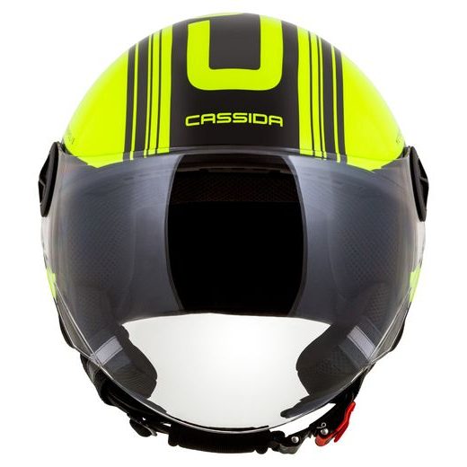 CASSIDA OTEVŘENÁ MOTO PŘILBA HANDY METROPOLIS SAFETY ŽLUTÁ FLUO ČERNÁ