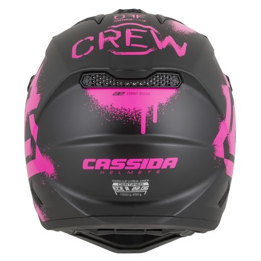 PŘILBA CROSS CUP 2 CREW JUNIOR, CASSIDA, DĚTSKÁ (ČERNÁ MATNÁ/RŮŽOVÁ FLUO) 2026