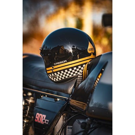 PŘILBA ESO FORTY NINE, CASSIDA (ČERNÁ PERLEŤ/ZLATÁ/ŠEDÁ) 2024