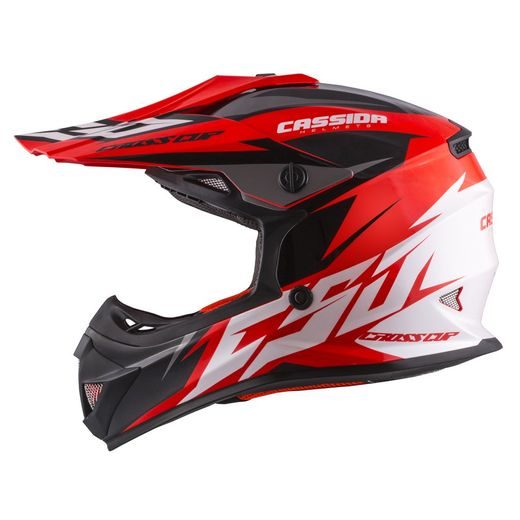 CASSIDA DĚTSKÁ MOTOKROSOVÁ PŘILBA CUP TWO ORANŽOVÁ FLUO/BÍLÁ/ČERNÁ/ŠEDÁ
