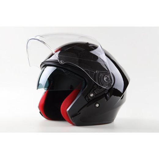 OTEVŘENÁ PŘILBA MAXX SKÚTROVÁ HELMA (ČERNÁ LESKLÁ)