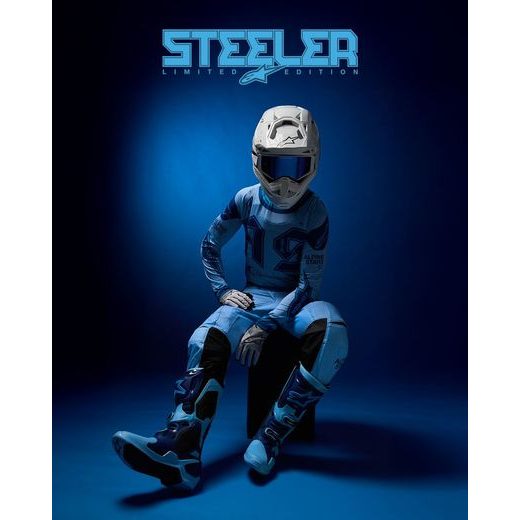 BOTY TECH 10 LIMITOVANÁ EDICE STEELERS, ALPINESTARS (MODRÁ/SVĚTLE MODRÁ) 2025