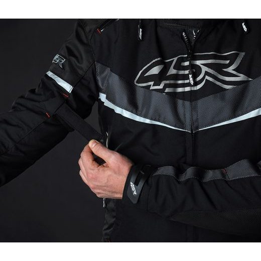 4SR PÁNSKÁ TEXTILNÍ MOTO BUNDA YOUNG GUN SHADOW ČERNO ŠEDÁ