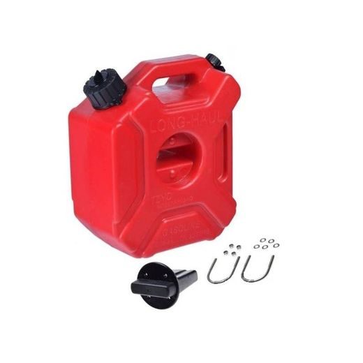 KANYSTR NA BENZÍN 5L VČETNĚ DRŽÁKU A ZÁMKU ČERVENÝ