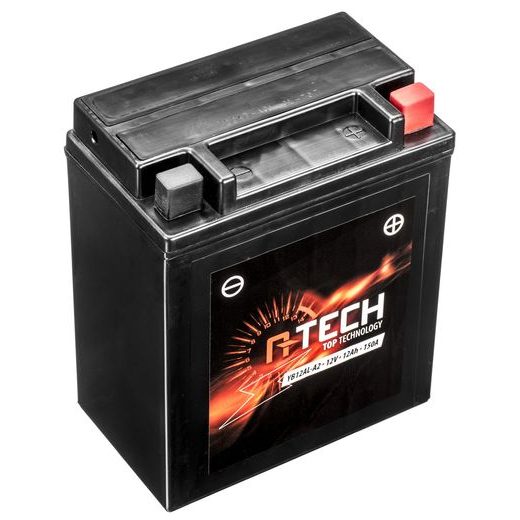 BATERIE 12V, YB12AL-A, CB12AL-A2, 12AH, 160A, KONVENČNÍ 134X80X160, A-TECH (VČ. BALENÍ ELEKTROLYTU)