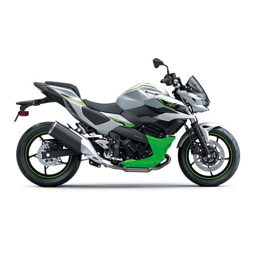 KAWASAKI Z7 HYBRID METALLIC BRIGHT SILVER / METALLIC MATTE LIME GREEN / EBONY