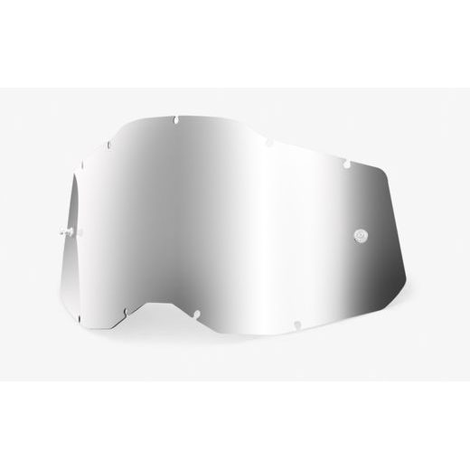 PLEXI RACECRAFT 2/ACCURI 2/STRATA 2, 100% - USA (SRŘÍBRNÉ CHROM, ANTI-FOG)