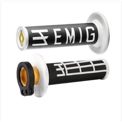 GRIP ODI MX V2 EMIG LOCK-ON BLACK/WHITE