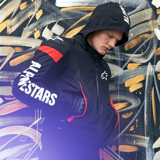BUNDA ZACA AIR WATERPROOF, ALPINESTARS (ČERNÁ/BÍLÁ/ČERVENÁ FLUO) 2024