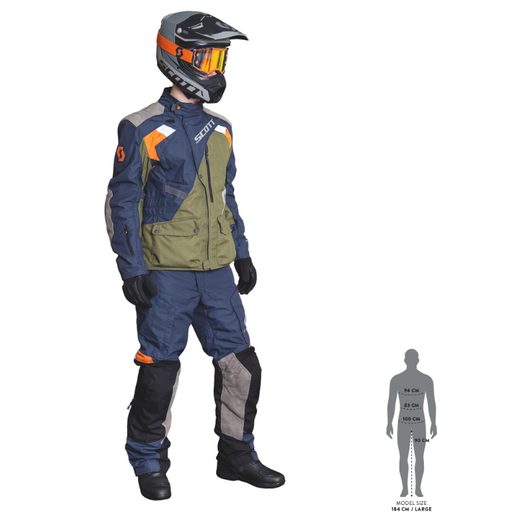 SCOTT PÁNSKÁ TEXTILNÍ MOTO BUNDA DUALRAID DRYO JACKET NIGHT BLUE MOSS GREEN
