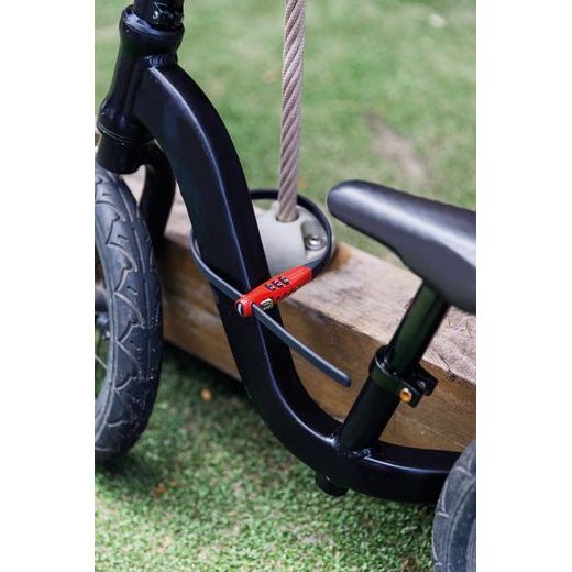 SPECIÁLNÍ UZAMYKATELNÉ STAHOVACÍ LANKO S OCELOVÝM JÁDREM COMBIFLEX DÉLKA KABELU 45CM (ČERNÁ), ABUS