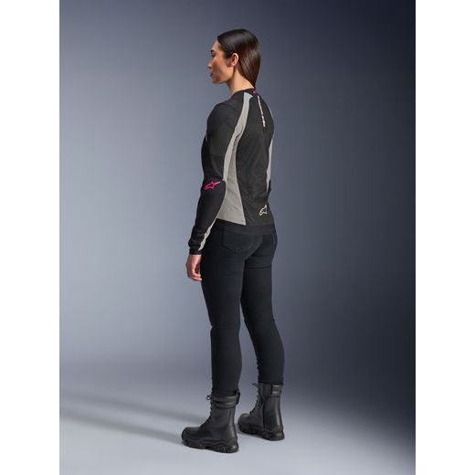 BUNDA STELLA TROOP-AIR, ALPINESTARS, DÁMSKÁ (ČERNÁ/ŠEDÁ/RŮŽOVÁ FLUO) 2025