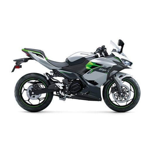 KAWASAKI NINJA E-1 METALLIC BRIGHT SILVER / METALLIC MATTE LIME GREEN / EBONY