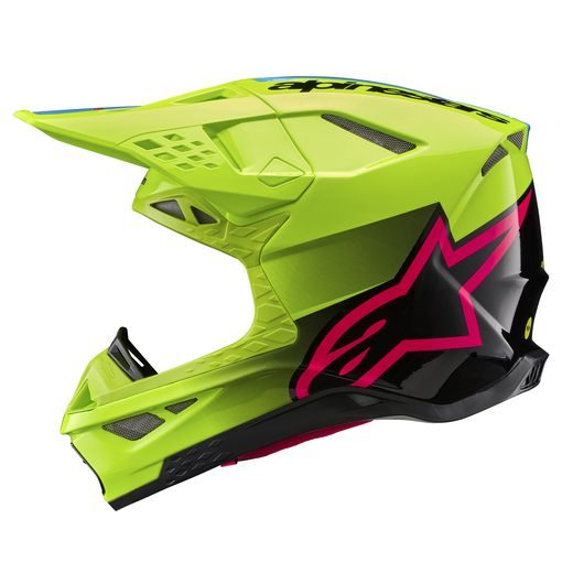 PŘILBA ALPINESTARS SUPERTECH S-M10 UNITE (ŽLUTÁ FLUO/ČERNÁ/RŮŽOVÁ) 2024
