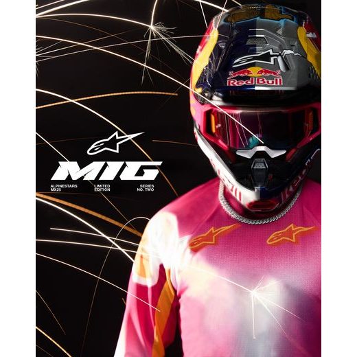 KALHOTY SUPERTECH LIMITOVANÁ EDICE MIG, ALPINESTARS (RŮŽOVÁ FLUO/BÍLÁ/ORANŽOVÁ) 2025