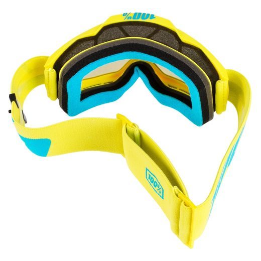 100% BRÝLE ACCURI FIJI - USA (ZRCADLOVÉ MODRÉ SKLO + ČIRÉ PLEXI S ČEPY PRO SLÍDY)