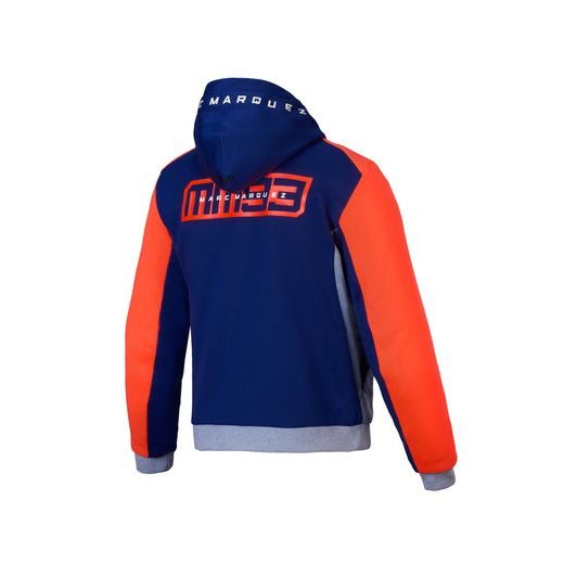 BUNDA CHROME V2 SPORT HOODIE MM93 KOLEKCE, ALPINESTARS (SVĚTLE ŠEDÁ/MODRÁ/ČERVENÁ FLUO) 2025