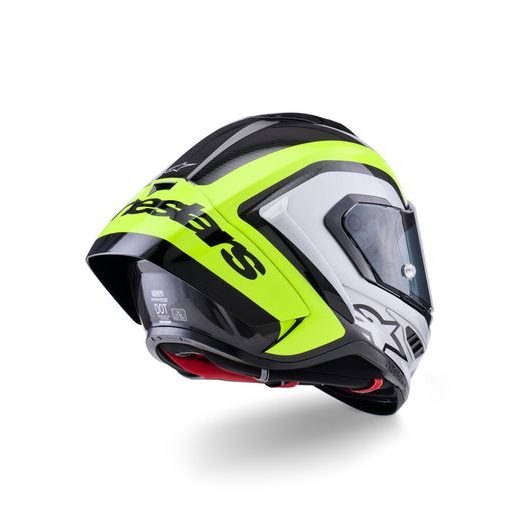 PŘILBA SUPERTECH R10 ARIUS, ALPINESTARS (KARBON/ŽLUTÁ FLUO/BÍLÁ) 2026
