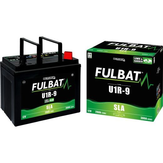 BATERIE 12V, U1R-9 SLA, 28AH, 300A, PRAVÁ, BEZÚDRŽBOVÁ MF AGM, 195X125X176, FULBAT (AKTIVOVANÁ VE VÝROBĚ)
