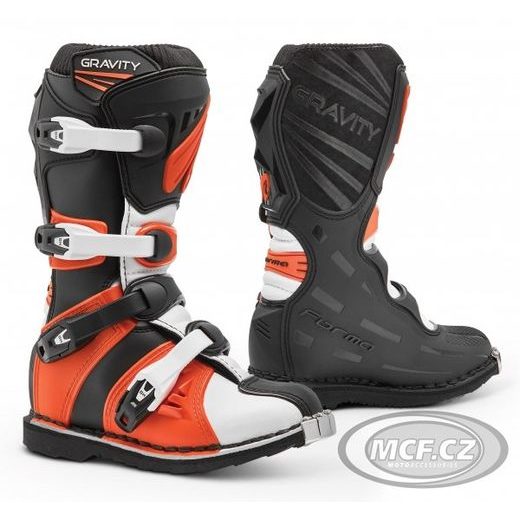 DĚTSKÉ MOTOKROSOVÉ BOTY FORMA GRAVITY ČERNO/ORANŽOVÉ
