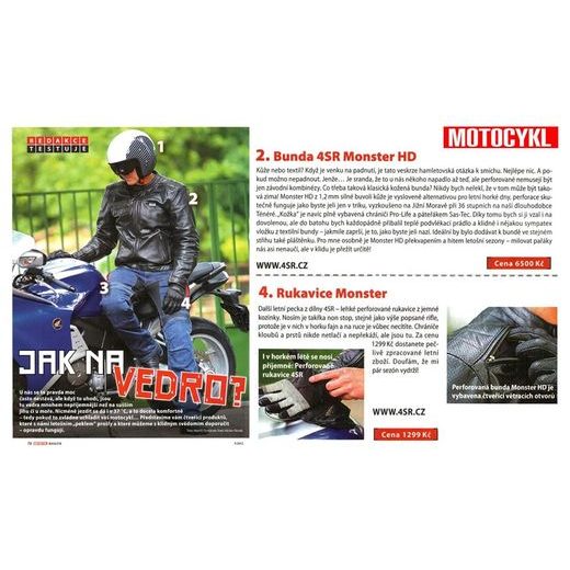 RUKAVICE 4SR KOŽENÉ MONSTER LADY BLACK (ČERNÉ)