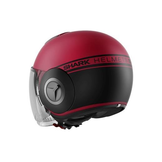 OTEVŘENÁ PŘILBA SHARK NANO STREET NEON NEON COLOUR BLACK/MATT/RED