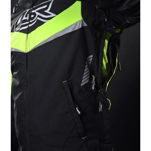 4SR PÁNSKÁ TEXTILNÍ MOTO BUNDA YOUNG GUN NITRO ČERNÁ ŠEDÁ FLUO