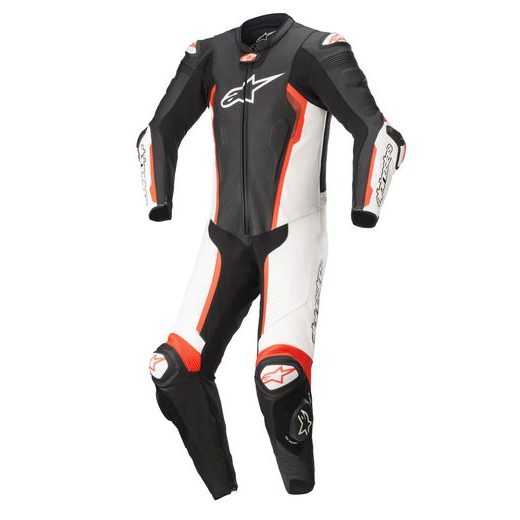 JEDNODÍLNÁ KOMBINÉZA MISSILE 2, TECH-AIR KOMPATIBILNÍ, ALPINESTARS (ČERNÁ/BÍLÁ/ČERVENÁ FLUO)