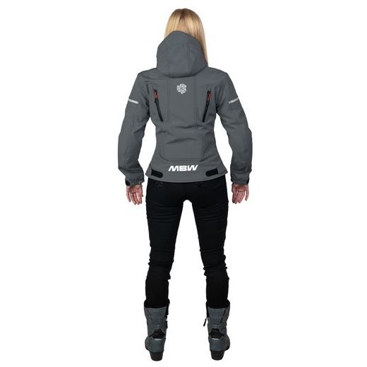 MBW DÁMSKÁ SOFTSHELL MOTO BUNDA HANA GREY