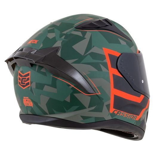 PŘILBA CASSIDA AERO ATCK (ZELENÁ CAMO/ČERNÁ/ŠEDÁ/ORANŽOVÁ)
