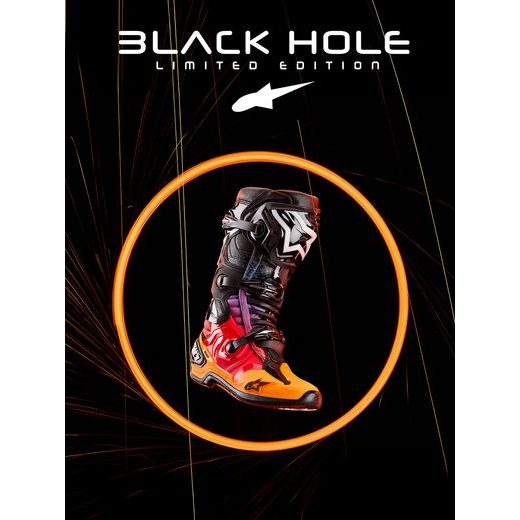 BOTY TECH 10 LIMITOVANÁ EDICE BLACK HOLE, ALPINESTARS (ČERNÁ/MULTICOLOR) 2026