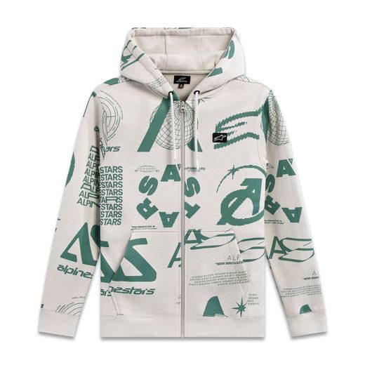 MIKINA DETERMINANT HOODIE, ALPINESTARS (BÍLÁ OFFWHITE)