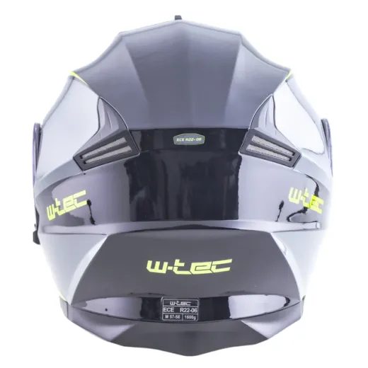 VÝKLOPNÁ PŘILBA W-TEC BANELMEDA - ŠEDO-ČERNO-FLUO ŽLUTÁ *