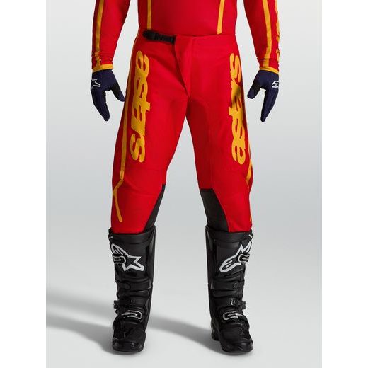 KALHOTY FLUID APEX V2, ALPINESTARS (ČERVENÁ/ZLATÁ) 2027