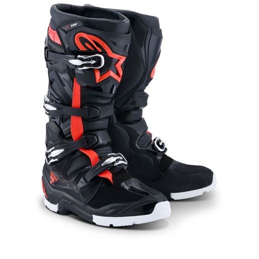 BOTY TECH 7 ENDURO DRYSTAR, ALPINESTARS (ČERNÁ/ČERVENÁ FLUO/BÍLÁ) 2026