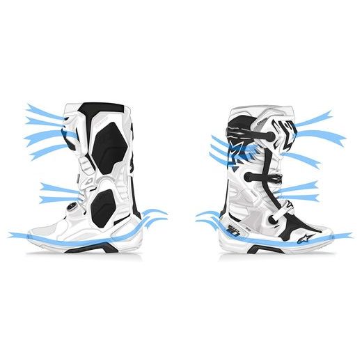 ALPINESTARS BOTY TECH 10 SUPERVENTED PERFOROVANÉ (BÍLÁ)