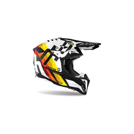 PŘILBA AVIATOR 3.0 RAINBOW, AIROH (LESKLÁ BÍLÁ)
