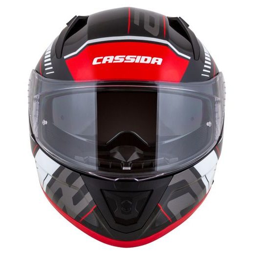 PŘILBA CASSIDA AERO DROME (ČERNÁ PERLEŤ/ČERVENÁ/BÍLÁ/ŠEDÁ)