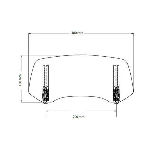 PŘÍDAVNÉ PLEXI NASTAVITELNÉ PUIG 2.0 20763H PŘIPEVNĚNÍ POMOCÍ ŠROUBŮ KOUŘOVÁ