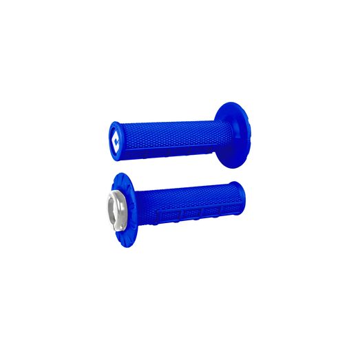 ODI GRIPS HALF-WAFFLE V2.1 ATV MX GRIP 125MM BRIGHT BLUE/SILVER