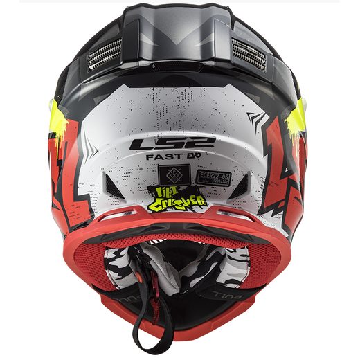 LS2 MOTOKROSOVÁ PŘILBA MX437 FAST EVO CRUSHER BLACK RED