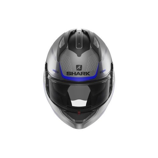 SHARK PŘEKLOPNÁ PŘILBA EVO GT ENCKE MATNÁ/MODRÁ/ŠEDÁ