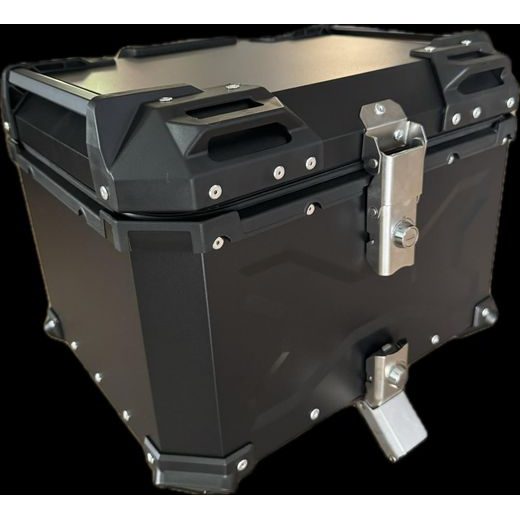 HLINÍKOVÝ KUFR DB 45L X-DESIGN ČERNÝ, PLOTNA + OPĚRKA + SÍŤKA NA ZAVAZADLA ZDARMA