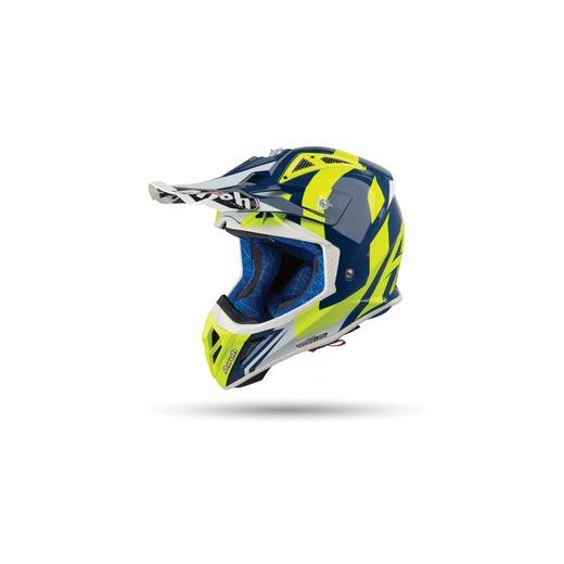 PŘILBA AVIATOR 2.3 AMSS BIGGER, AIROH - ITÁLIE (MODRÁ LESKLÁ)