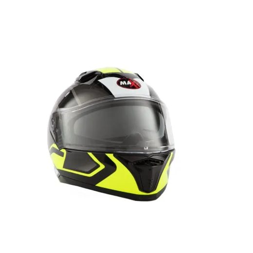 MAXX INTEGRÁLNÍ PŘILBA FF 985 SE SLUNEČNÍ CLONOU ČERNO ZELENÝ REFLEX
