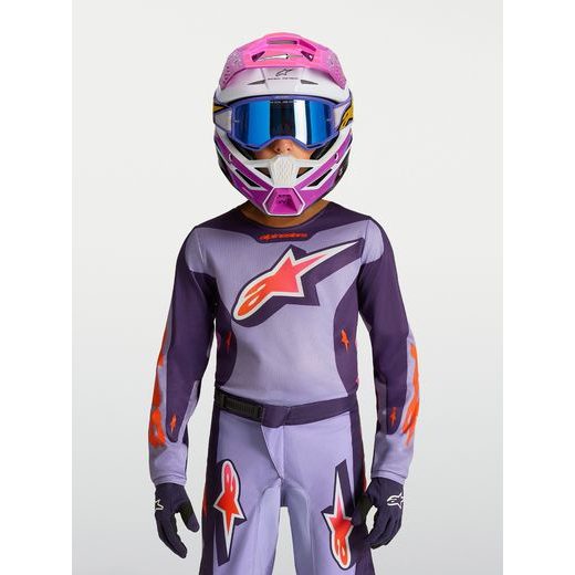 DRES RACER HUNT YOUTH, ALPINESTARS, DĚTSKÉ (SVĚTLE RŮŽOVÁ/FIALOVÁ) 2027