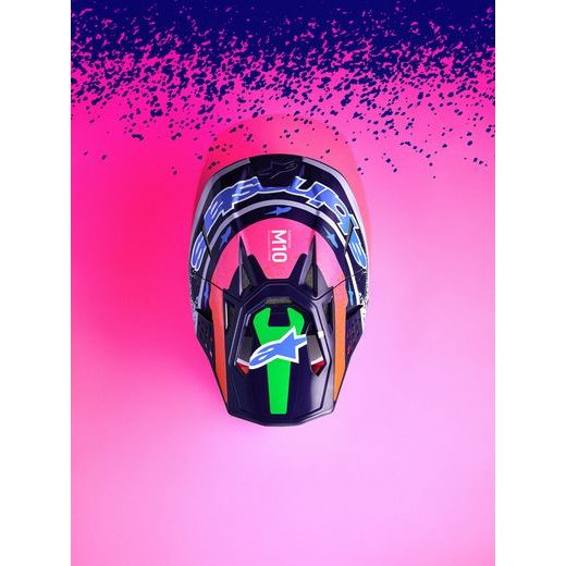 PŘILBA SUPERTECH S-M10 LIMITOVANÁ EDICE RECORDS, ALPINESTARS (ŠEDÁ/MULTICOLOR) 2026