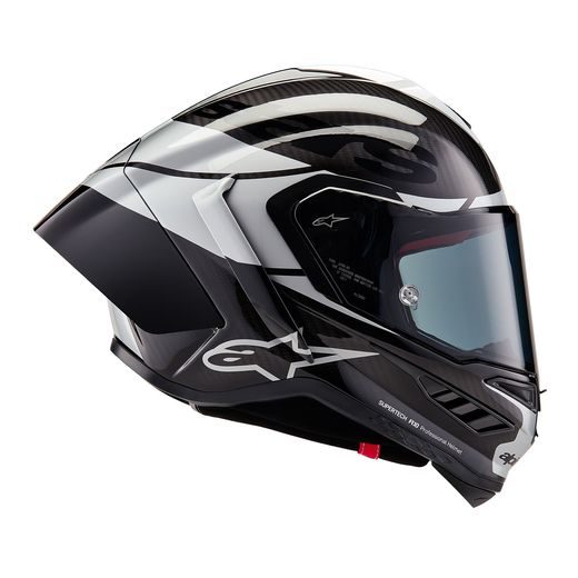 PŘILBA SUPERTECH R-10 ELEMENT, ALPINESTARS (KARBON/STŘÍBRNÁ/ČERNÁ)