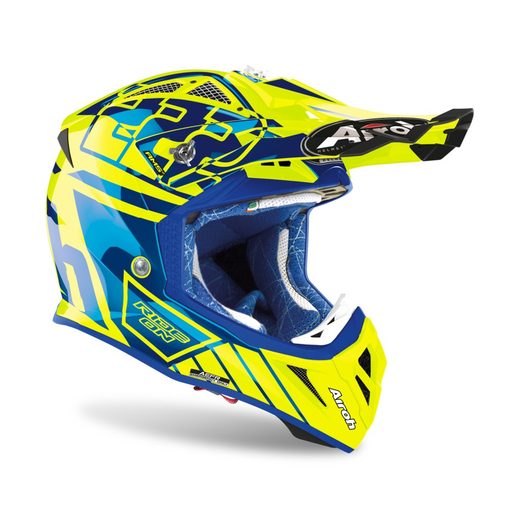 PŘILBA AVIATOR NOVAK 2.3 AMSS REP. CAIROLI 2020, AIROH - ITÁLIE (MODRÁ CHROMOVÁ)