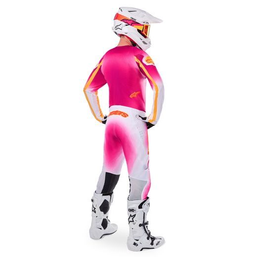 KALHOTY SUPERTECH LIMITOVANÁ EDICE MIG, ALPINESTARS (RŮŽOVÁ FLUO/BÍLÁ/ORANŽOVÁ) 2025